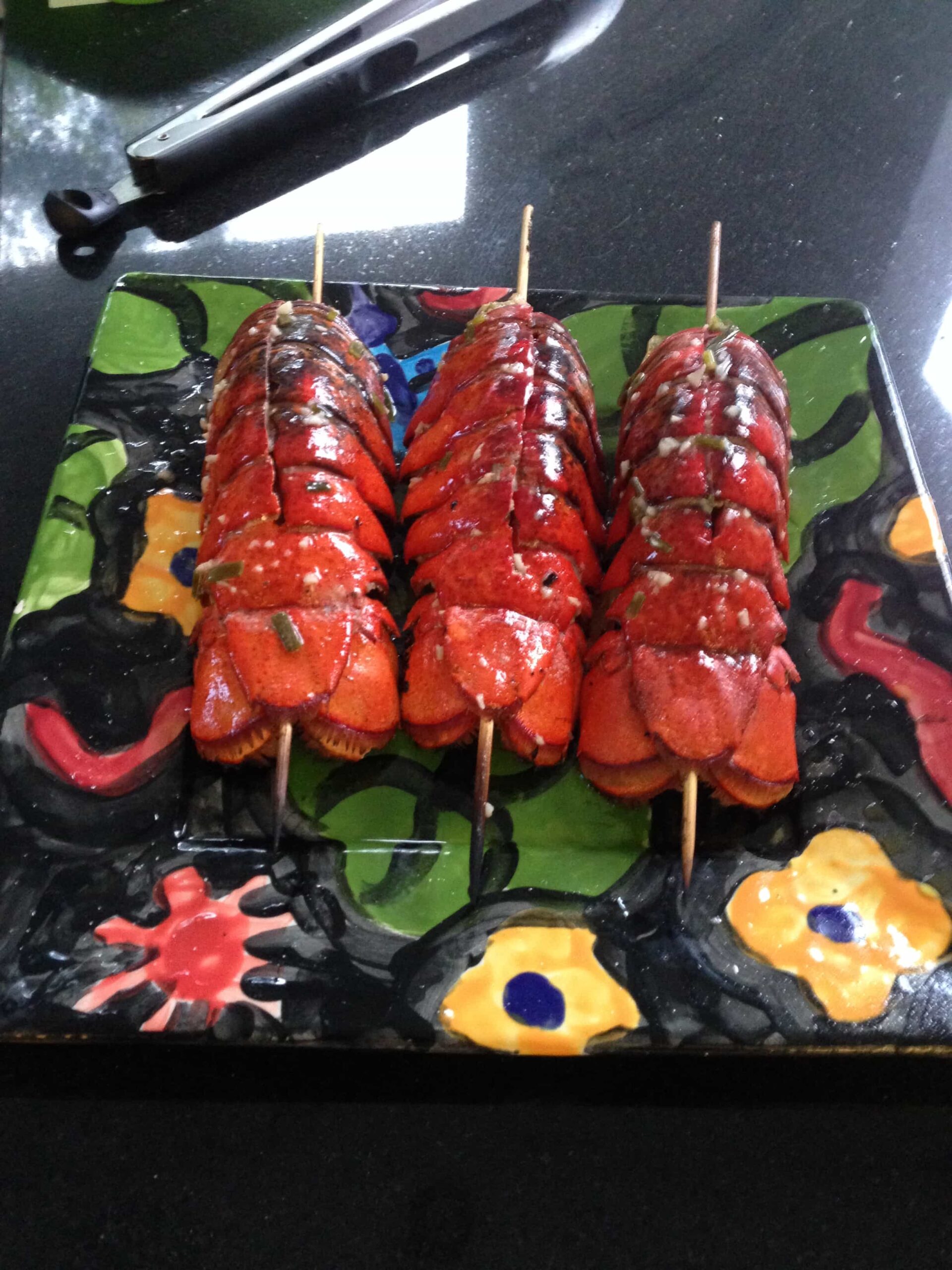 skewered lobsters