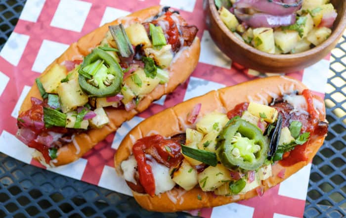 TEC Grills Out of the Bun Hot Dog Recipes - Hawaiian Pizza Dog