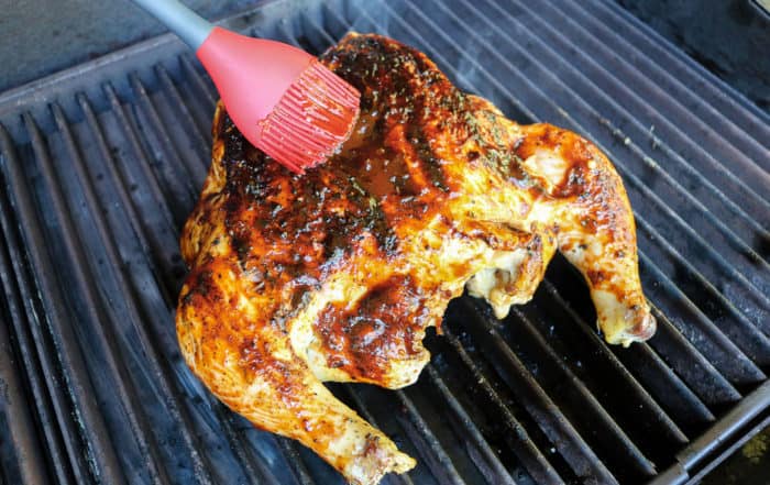 TEC Grills - How to Spatchcock a Chicken - Brush with BBQ Sauce