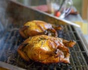 TEC Grills Pomegranate and Citrus Smoked Cornish Hens - On the Grill