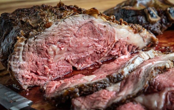 TEC Grills Standing Rib Roast Sliced on Board